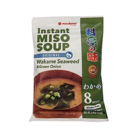 Marukome Instant Miso Soup Wakame Seaweed Green Onion 152g Oriental