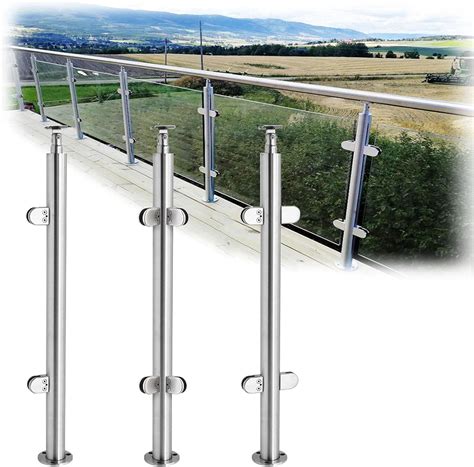 Glass Stair Railing Post System Stainless Steel Staircase Handrail