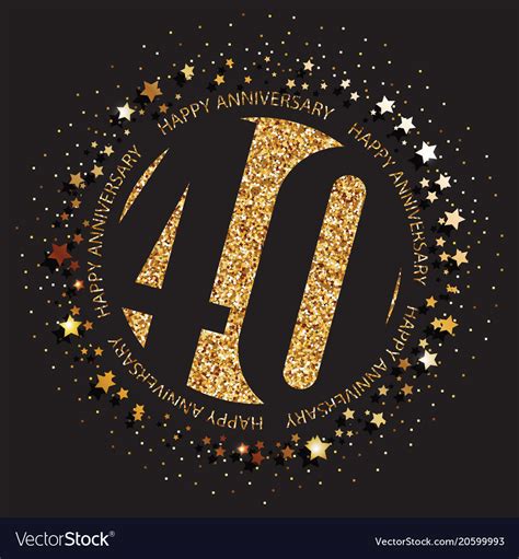 40th birthday logo Royalty Free Vector Image - VectorStock