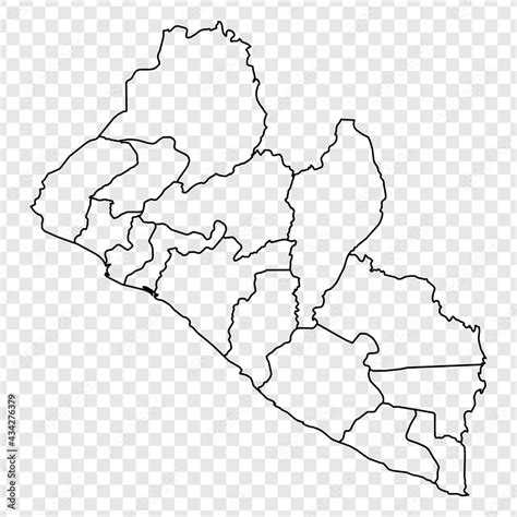 Liberia Map Outline