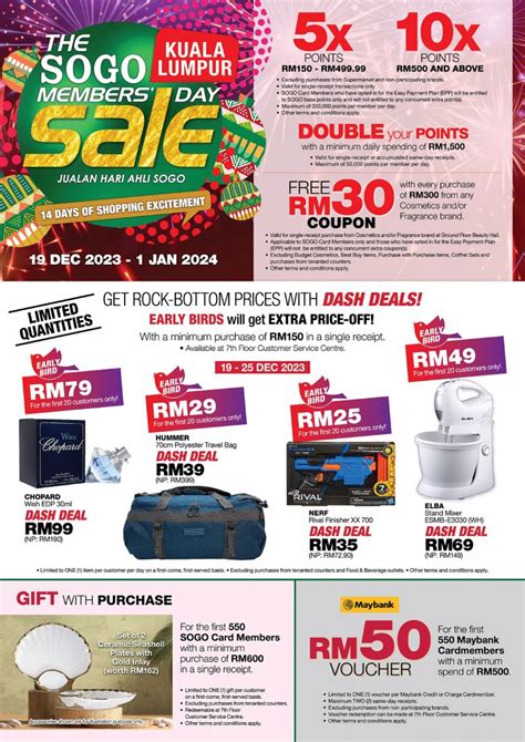 Sogo Kl Members Day Sale Catalogue Dec Jan