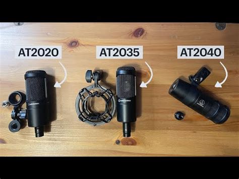 Audio Technica Microphones Review AT2020 AT2035 And AT2040 YouTube