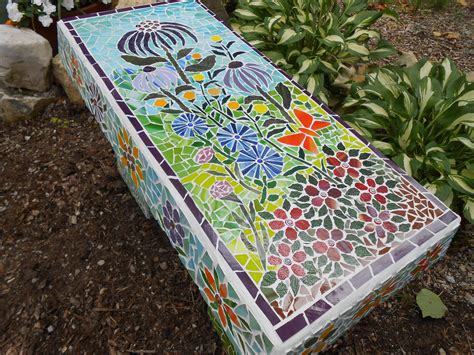 Mosaic Bench Created 7913 Mosaic Chairs Benches And Drawers