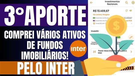 3 APORTE COMPREI VÁRIOS ATIVOS DE FUNDOS IMOBILIÁRIOS INVESTINDO