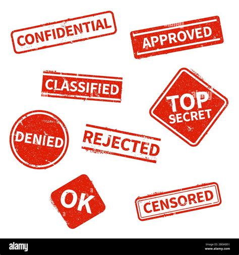 Top Secret Rejected Approved Classified Confidential Denied And