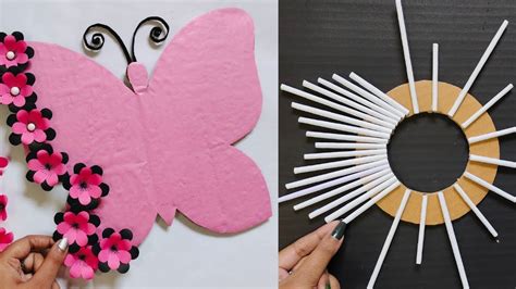 3 Beautiful Paper Butterfly Wall Hanging Craft Using Cardboard Home