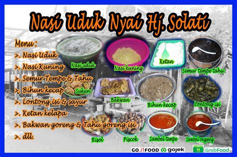 Menu At Nasi Uduk Nyai Hj Solati Restaurant Tangerang Unnamed Road