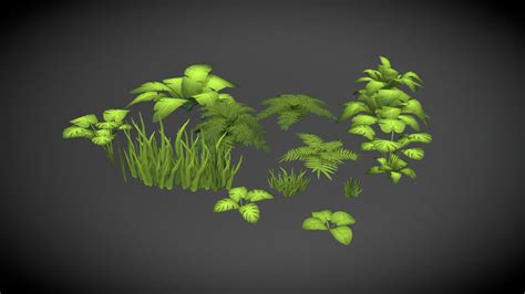 Stylized Plants 3d Model By Eledanos [ab7ad57] Sketchfab