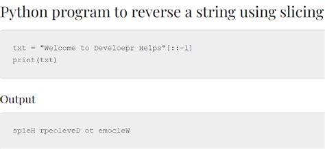 How To Reverse A String In Python Developer Helps