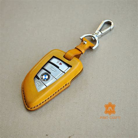 Bmw Key Fob Cover Leather Key Case Yellow Custom Key Fob Etsy