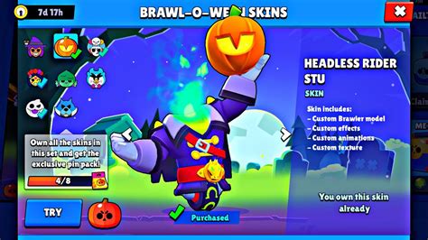 Brawl Stars Special For Halloween New Brawl O Ween Skin Youtube