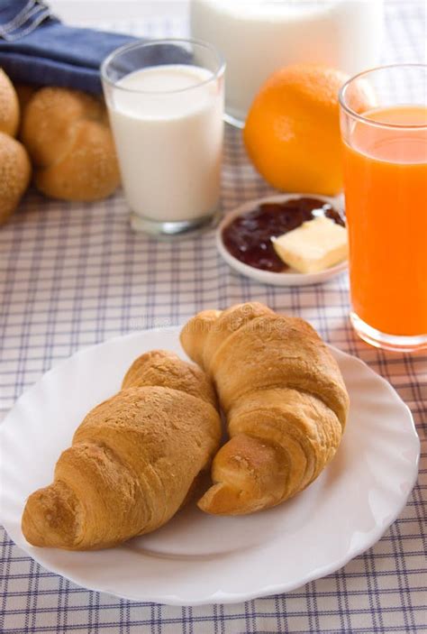 Croissants for Healthy French Breakfast Stock Image - Image of juice, healthy: 11393185