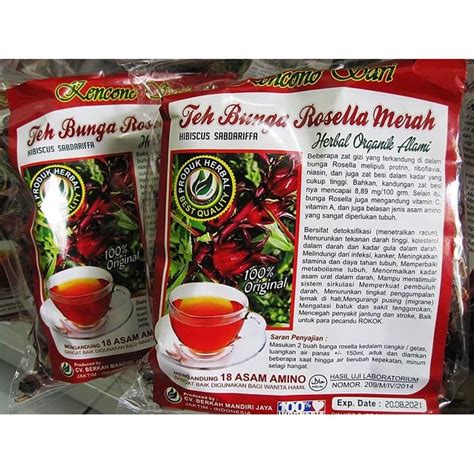 Jual Teh Rosella Merah Rosella Curah Rebus Teh Bunga Rosela Ungu