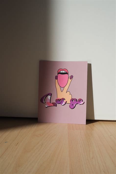 Print Lesbian Lgbtq Lesbian Illustration Pride Postcard Etsy