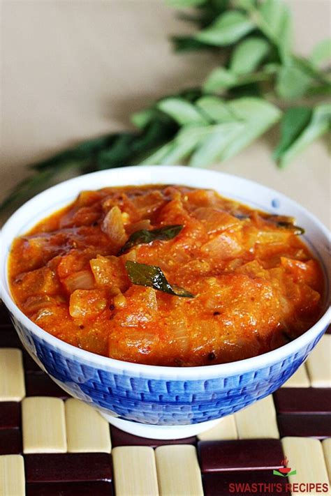 Tomato Curry Recipe Andhra Tomato Kura Swasthi S Recipes