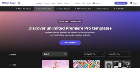 10 Best Websites To Discover Free Premiere Pro Video Templates