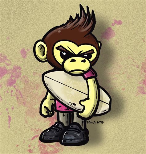 Stickers monkey Designed by Poscart17 - Etsy