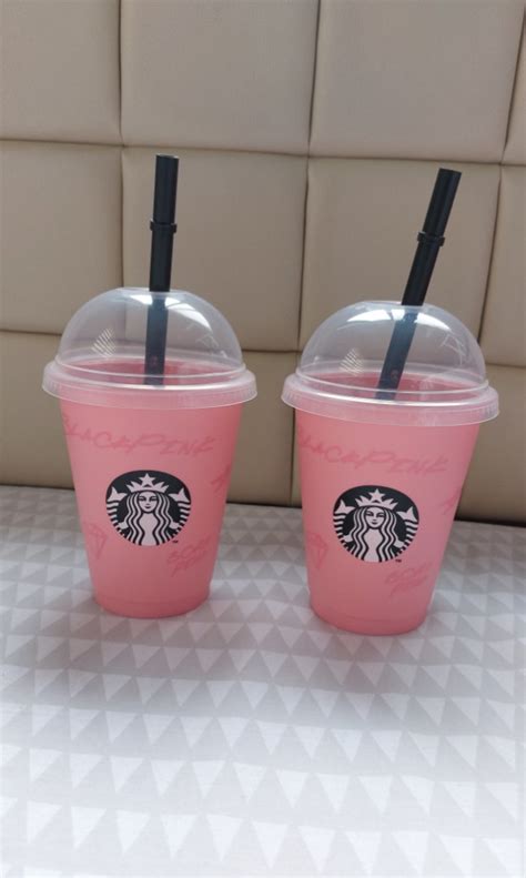 Starbucks X Blackpink Limited Edition Reusable Cup And Straw Furniture