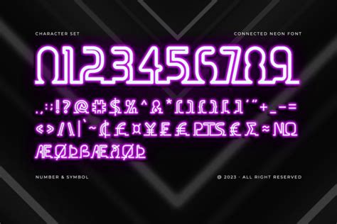 Connected Neon Display Font Dita Type