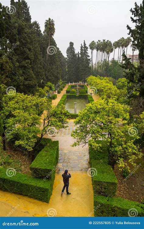 View Of The Garden In The Alcazar Palace Editorial Image Image Of