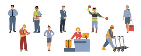 Airport Staff Pilot Employee Crew Worker Women Crew Png And Vector