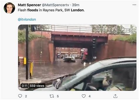 Londoners Count Cost Of Biblical Flash Floods Big World Tale