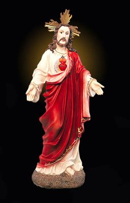 Sacred Heart Of Jesus Religious Statue Italian Resin Lifesize