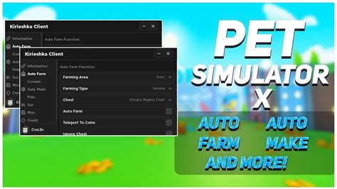 Roblox Pet Simulator X Script Op Psx Autofarm Gui Roblox Hile