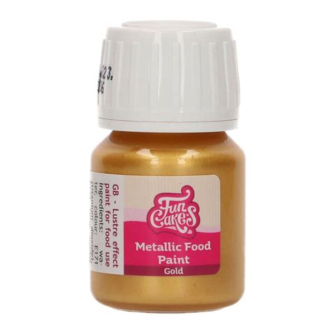 FunCakes Metallic Food Paint Malfarbe Gold 30 Ml