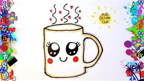 Como Dibujar Taza Kawaii Paso A Paso Facil Para NiÑos How To Draw A