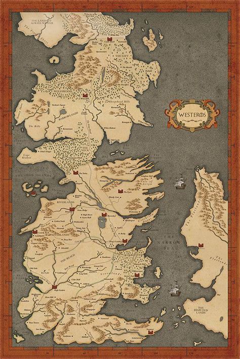 Game Of Thrones Beyond The Wall Map Poster Inputsilk