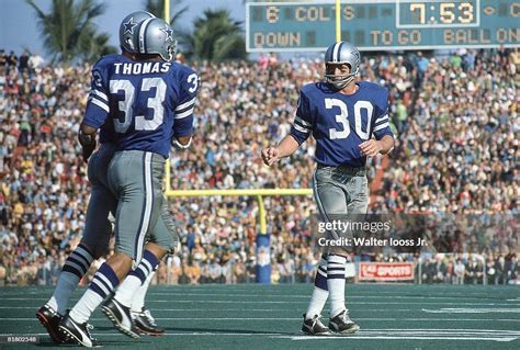 Super Bowl V, Dallas Cowboys Dan Reeves victorious during game vs ...