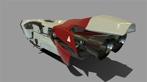 3D model Sci-Fi Hovercraft VR / AR / low-poly | CGTrader