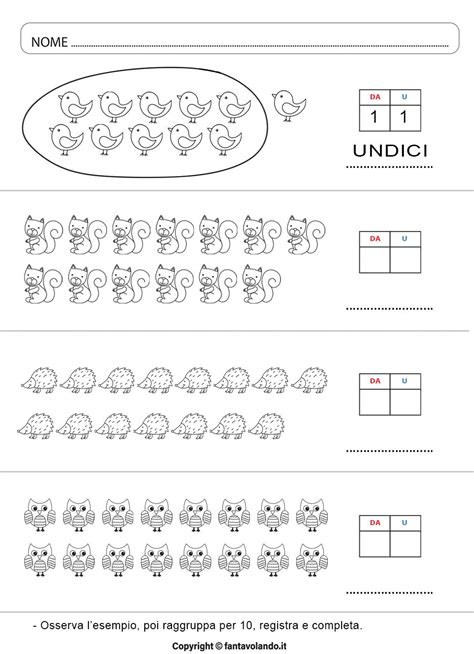 Le Schede Di Matematica Raggruppare Per 10 Fantavolando Schede Di