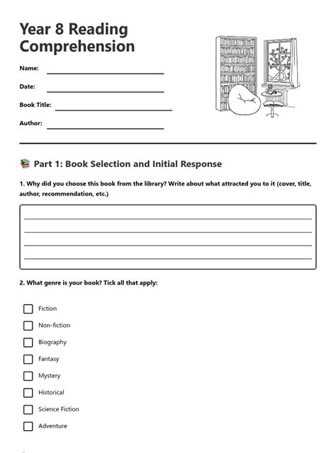 Year 8 English Comprehension Worksheets