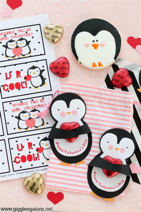 Diy Cricut Made Penguin Valentine Card Giggles Galore