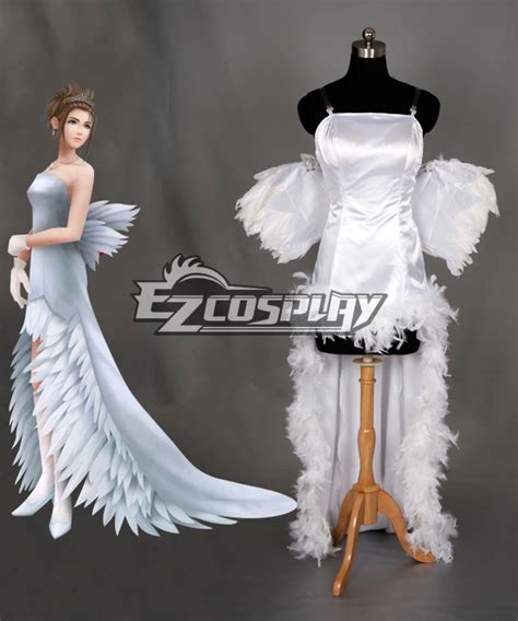 Final Fantasy X FF10 Yuna Wedding Dress Cosplay Costume