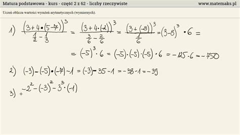 Matura podstawowa kurs część 2 z 62 wyrażenia arytmetyczne YouTube