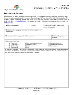 Fillable Online T6 Complaint Form For Translation 1 1 Doc Fax Email