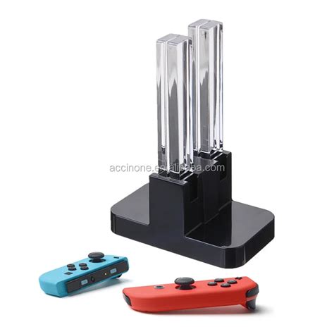 Led Charging Dock Station Charger Cradle For Nintendo Switch 4 Joy Con