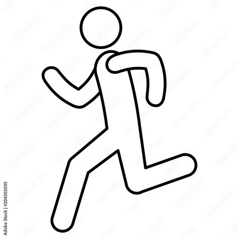 figure human running silhouette avatar vector illustration design Stock ...