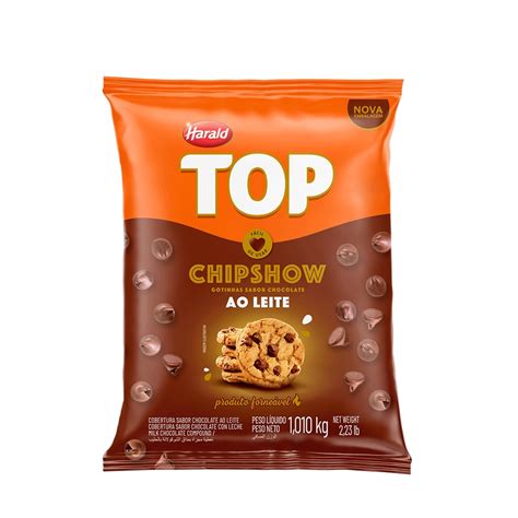 Gotas De Chocolate AO LEITE Chipshow Top Harald 1 01 kg Promoção