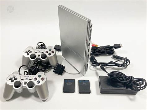 Sony Playstation 2 Slim PS2 Konsole 2 Controller Silber Kaufen Auf