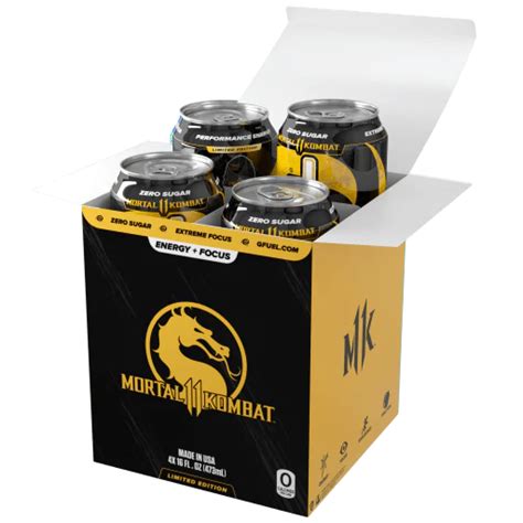 Mortal Kombat Scorpion Sting G Fuel Limited Edition Energy Drink Can