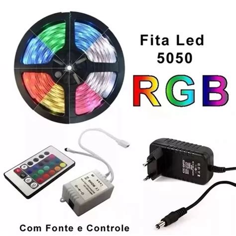 Fita Led Colorida Controle Metros Casas Bahia