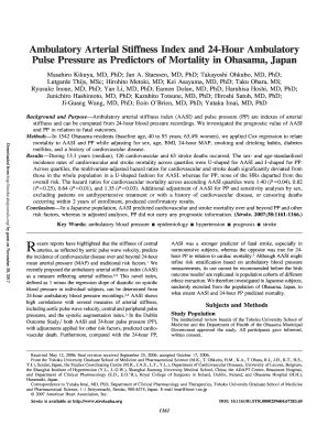 Fillable Online Stroke Ahajournals Ambulatory Arterial Stiffness Index