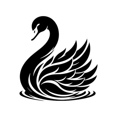 Arte Vectorial De Silueta De Cisne Negro Con Fondo Transparente Dise O