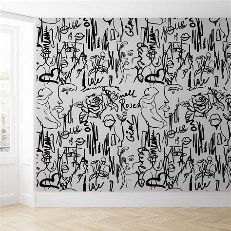 Unique Art Wallpaper Graffiti Wallpaper Mural - Etsy