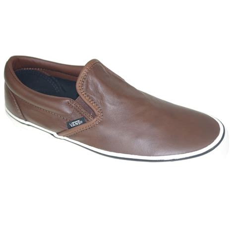 Vans Schuhe Sneaker Classic Slip On Aged Leather Brown Ebay