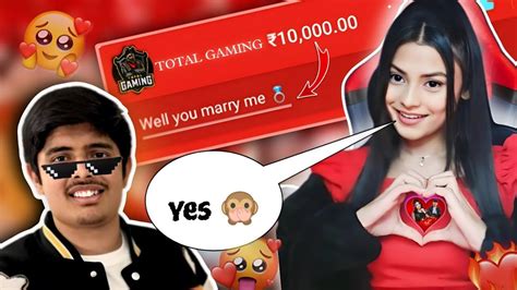 Total Gaming Proposed Chiku Gaming 😍 Funny Superchat Reaction 🤣